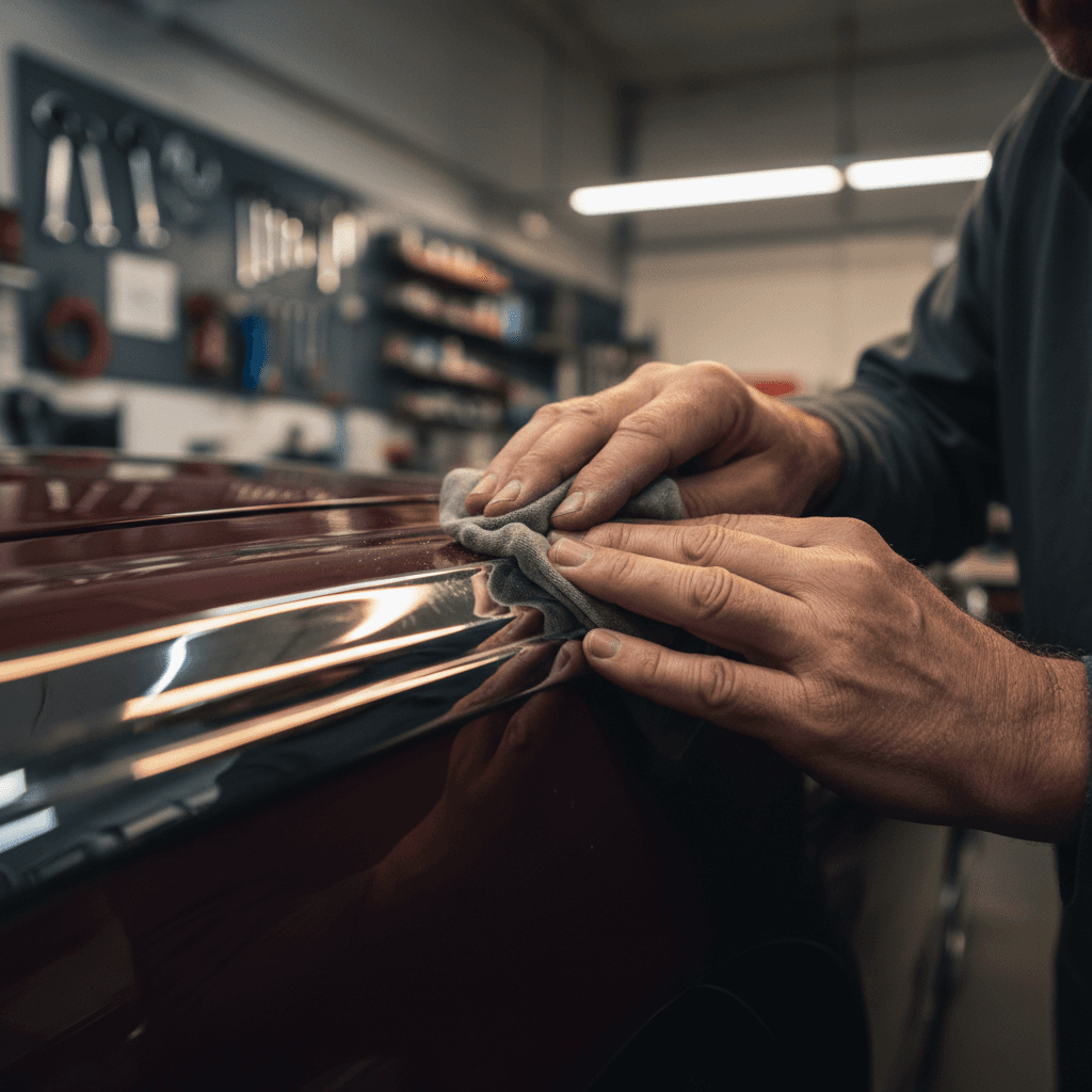 Chrome and trim accent polishing technique