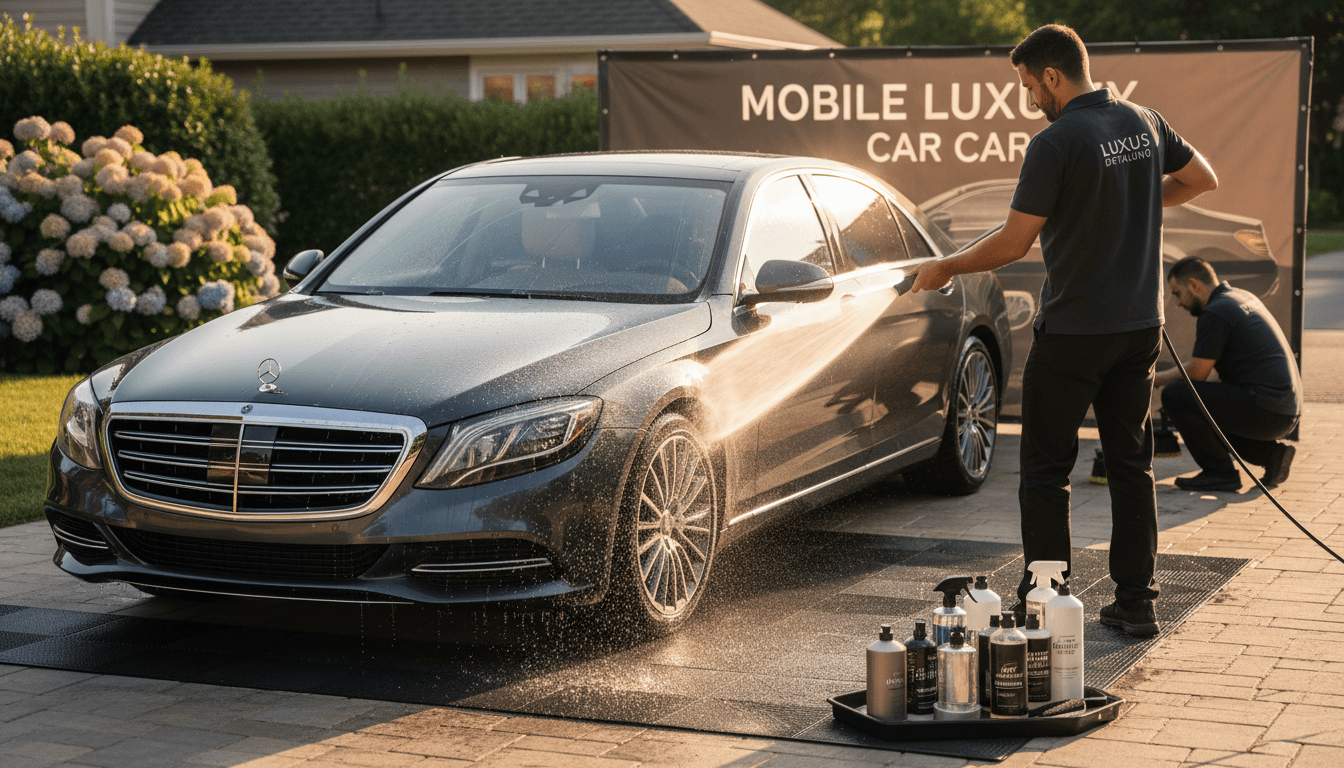 Mobile detailing service showing convenient at-home car care in Ottawa